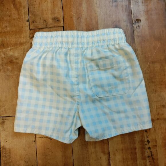 Cat & Jack swim trunks boys 18 mos blue white check vacation beach - Picture 4 of 5